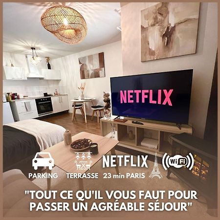 "Moonlight" Gare A 10Min De Paris, Wifi, Terrasse , Parking Apartment Argenteuil Exterior photo